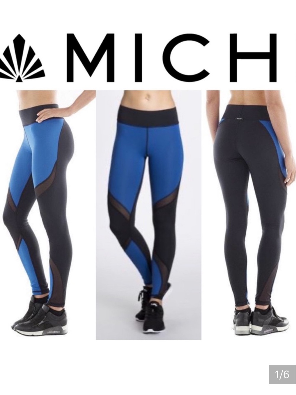 MICHI Black and Blue Colorblock Supernova Jeggings